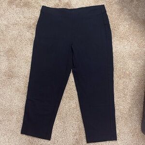 Purejill slim leg cropped black pants sz small s